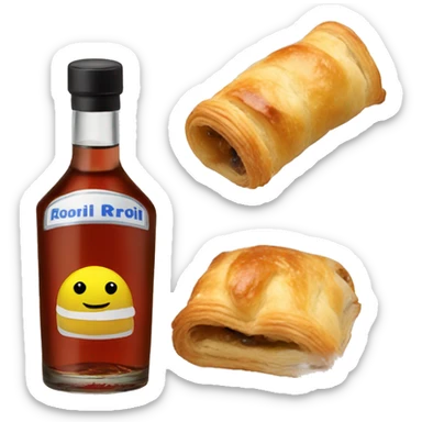 Small vodka and rollini puff pastry sticker