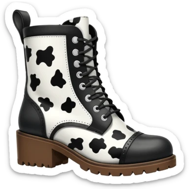 cow print boots sticker