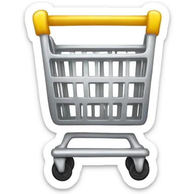 Empty silver shopping cart sticker