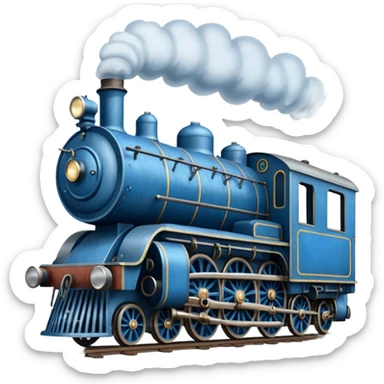 Make a blue steam train sticker