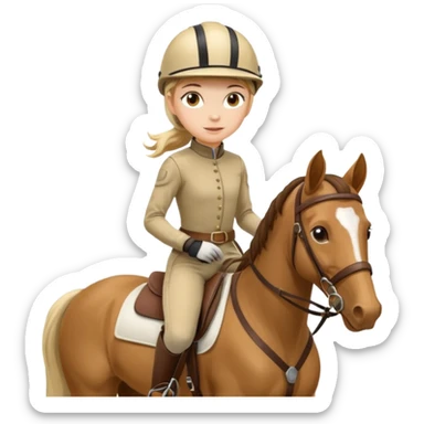  horse. jockey girl sticker