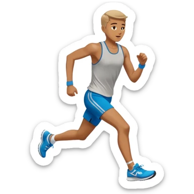 a person running a marathon  sticker