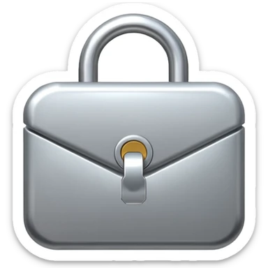 A lock icon on a closed email, with no text. sticker