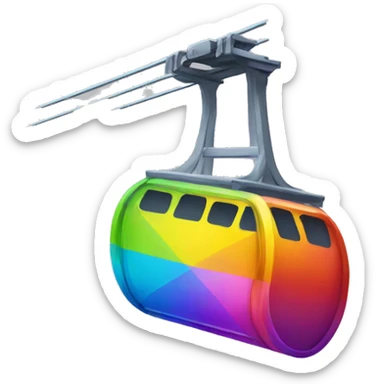 rainbow ski lift tube sticker