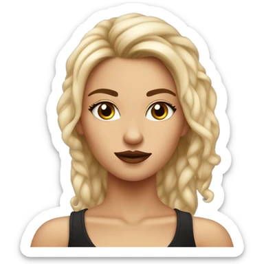 una ragazza con i capelli neri e le meshes bionde un piercing (il nostril) e molto bella sticker