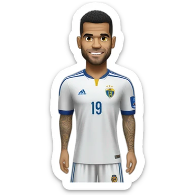 dani alves realistic football player sticker