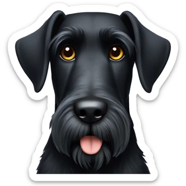 Black giant schnauzer  sticker