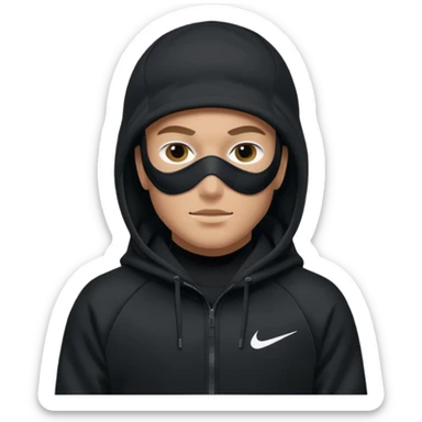 White person wearing a Nike Tex with hood and ski mask co all black and https://encrypted-tbn0.gstatic.com/images?q=tbn:ANd9GcTQEV3H5Fpq8Dp-ki2RTwgbdHqMsKZzDtarA9ywqiFzKVKjxdLc5Fq9yDOax7-XC4trueI2pFuItpqM_TVrGODdDG5la_rbm9lB8utSLKXm&s=10 sticker
