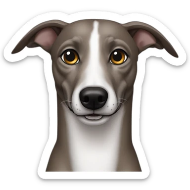 findle brawn whippet one eye dark sticker