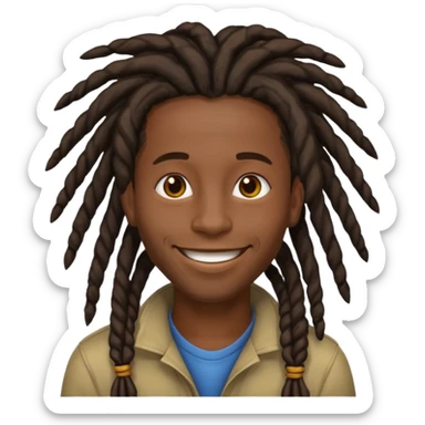 a black african with dreadlocks emoji sticker