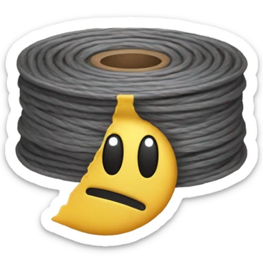 spool of thread which is crying - sad eyes and tears sticker
