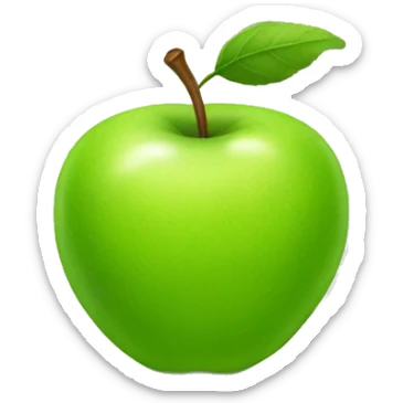 green apple sticker