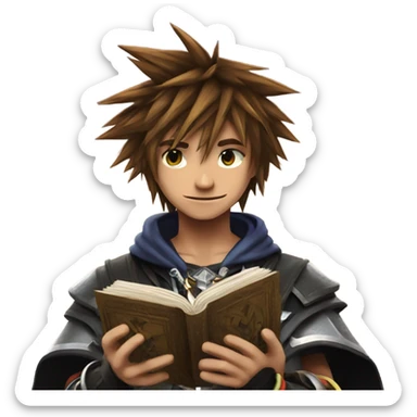 sora from kingdom hearts playing magic the gathering sticker