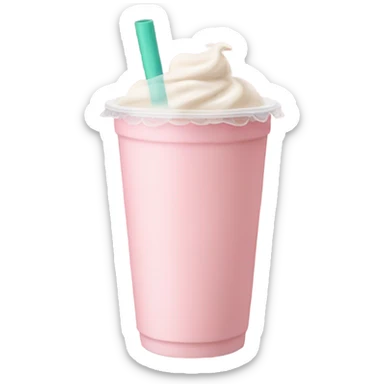 Pastel pink milk tea sticker
