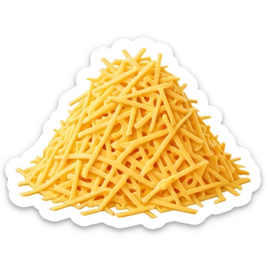 Grated cheese sticker