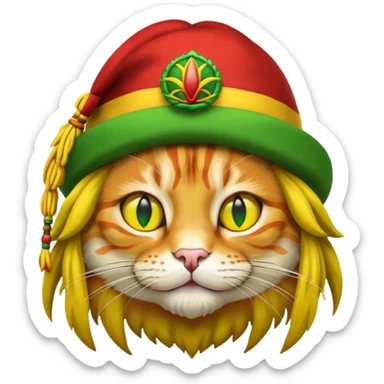 Rasta cat sticker