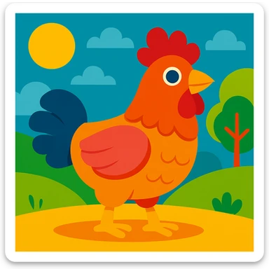 Chicken sticker
