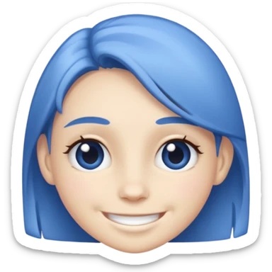 Bonnie Blue skinny, smiling sticker