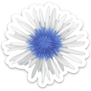 white cornflower emoji sticker