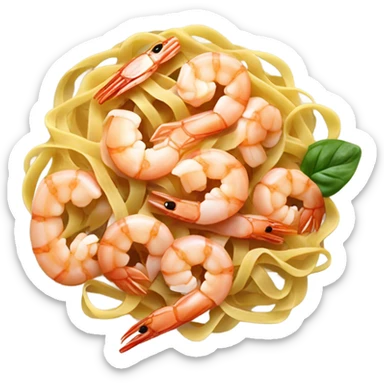 Shrimp fettuccine  sticker