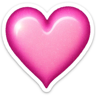 pink sparkly heart  sticker