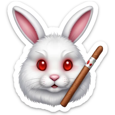 Easter bunny smoking weed sticker