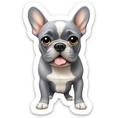 Grey with tan accents French bulldog sticker