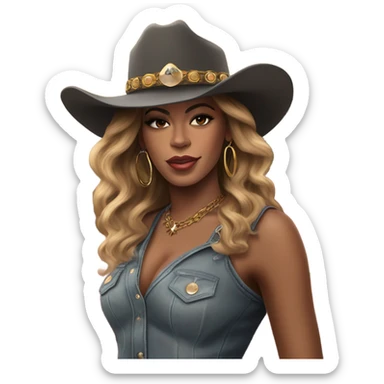 beyonce cowboy carter image sticker