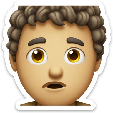 sad face with "why are you ignoring me" face expression sticker