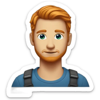 rousse au yeux bleu sticker