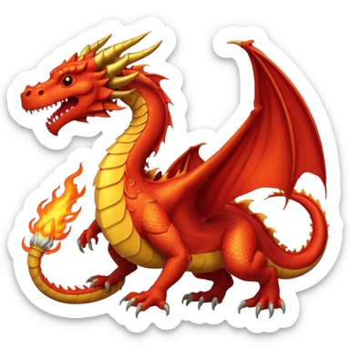 fire-breathing dragon sticker