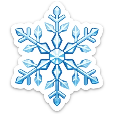 snowflake with different color  sticker