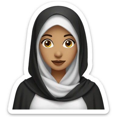 pretty arab girl wearing abaya sticker