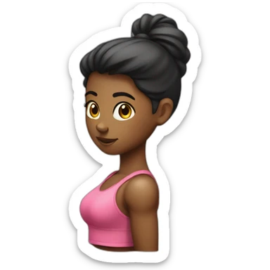 fitness girl torso sticker