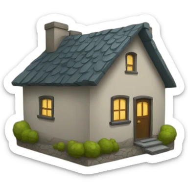a walking house sticker