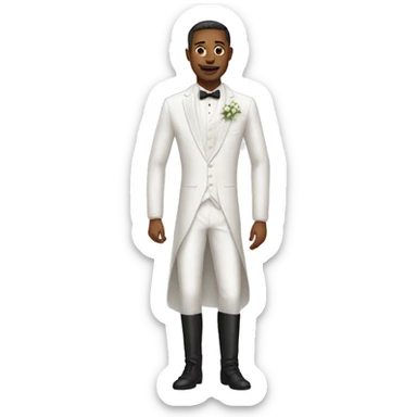man in a wedding dress sticker
