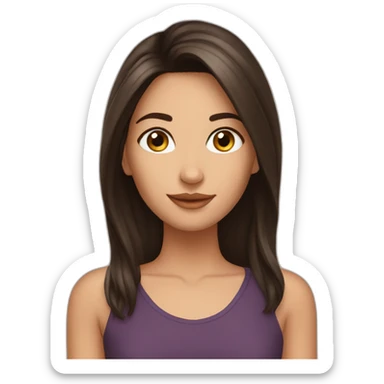 beatiful brunette sticker