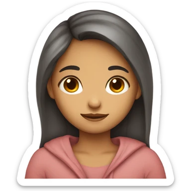 Girl cuddled up  sticker