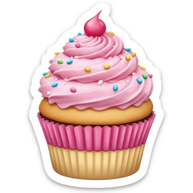 Cute CCupcake with pink icing sticker