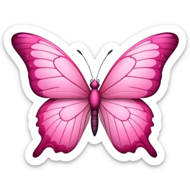 Pink butterfly sticker