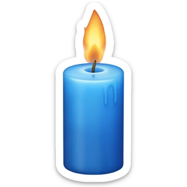 Blue candle sticker