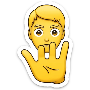 Loser L made with hand sticker