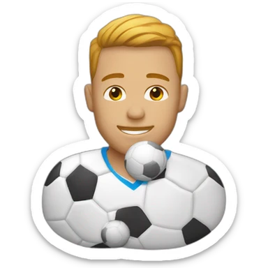 Un joueur de foot qui fait un bisous sticker