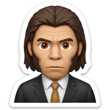 Neanderthal in suit sticker