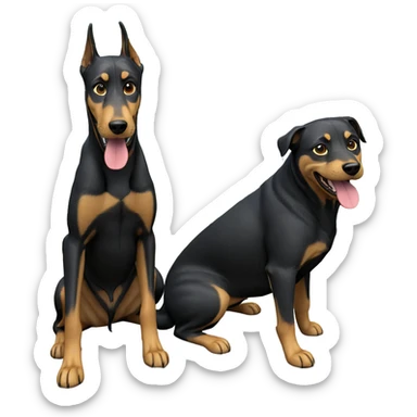 dog exploring nature by street sticker