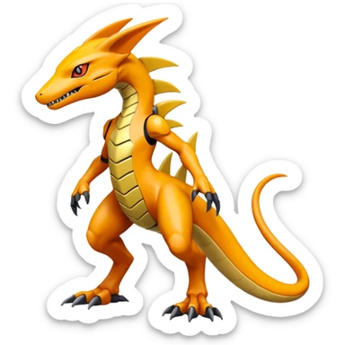 Shiny Cool Futuristic Smooth Salandit-Zeraora-Lombax-Sergal-Genesect-Pokémon, full body sticker