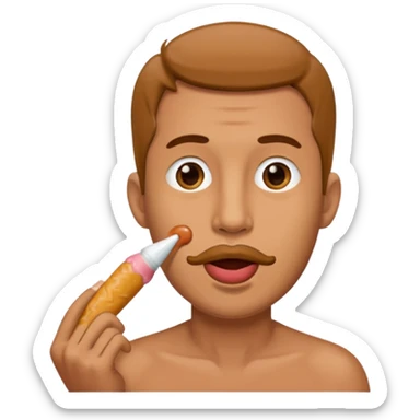 Guy with a penis in his mouth sticker