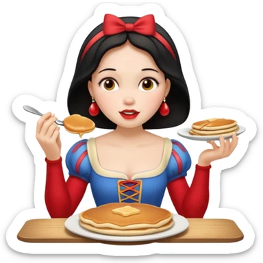 SnowWhite seal eating pancakes sticker