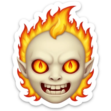 😈 com fogo por baixo sticker