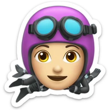 woman underwater scubadiver sticker